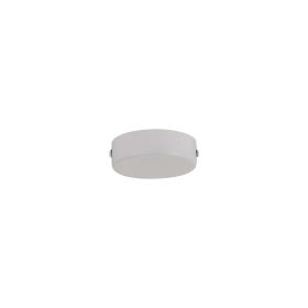 D1017MWH/NH  Hayes No Hole 8cm Round Ceiling Plate Matt White